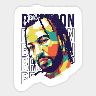 Jalen Brunson: Energizing the Court in WPAP Style Sticker